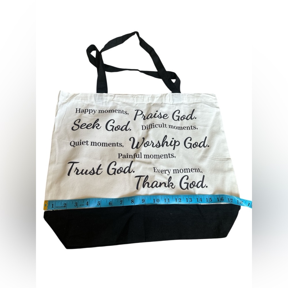 Canvas Tote Bag Inspirational Quote New - Picture 2 of 4